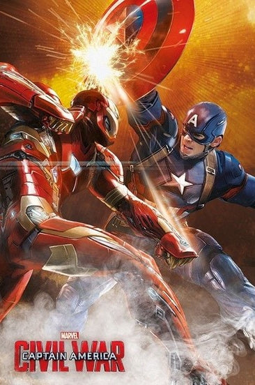 Captain America Civil War (Fight) Poster