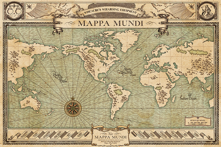 Fantastic Beasts (Mappa Mundi) Poster