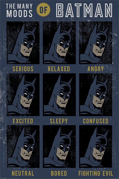 Batman (Many Moods) Poster