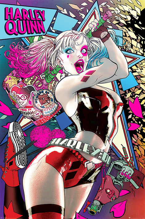 Batman Harley Quinn (Neon) Poster