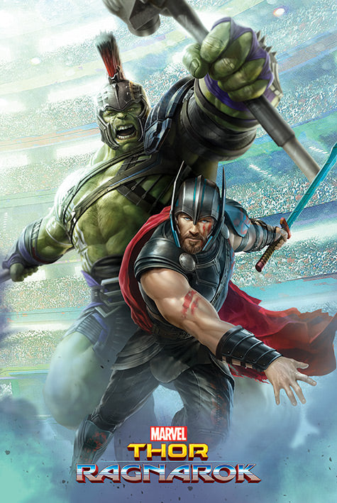 Thor Ragnarok (Thor And Hulk) Poster