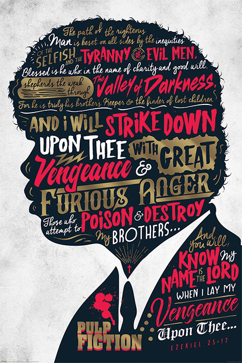 Pulp Fiction (Ezekiel 25:17) Poster
