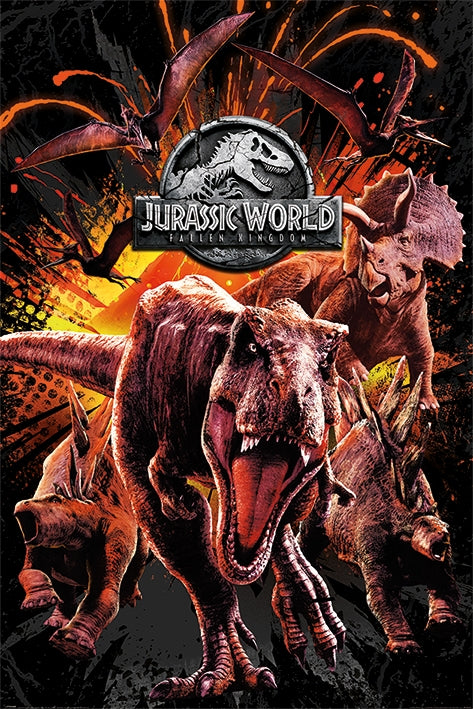Jurassic World Fallen Kingdom (Montage) Poster