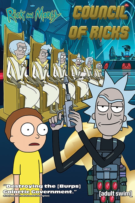 Rick and Morty (Council Of Ricks) Poster