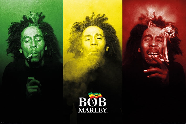 Bob Marley (Tricolour Smoke) Poster