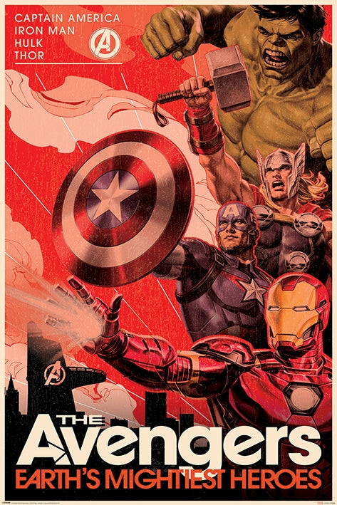 Avengers (Golden Age Hero Proaganda) Poster