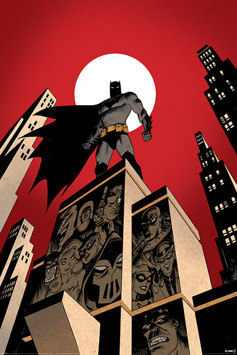 Batman (Villain Skyline) Poster