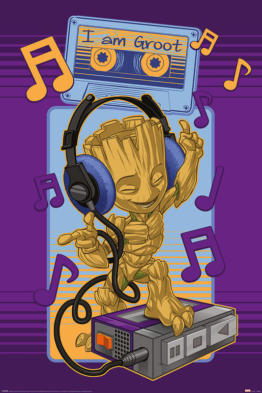 Guardians Of The Galaxy (Groot Cassette) Poster