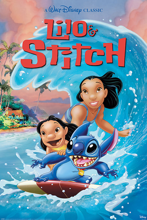 Lilo & Stitch (Wave Surf) Poster