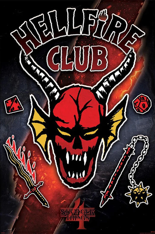 Stranger Things (Hellfire Club Emblem Rift) Poster