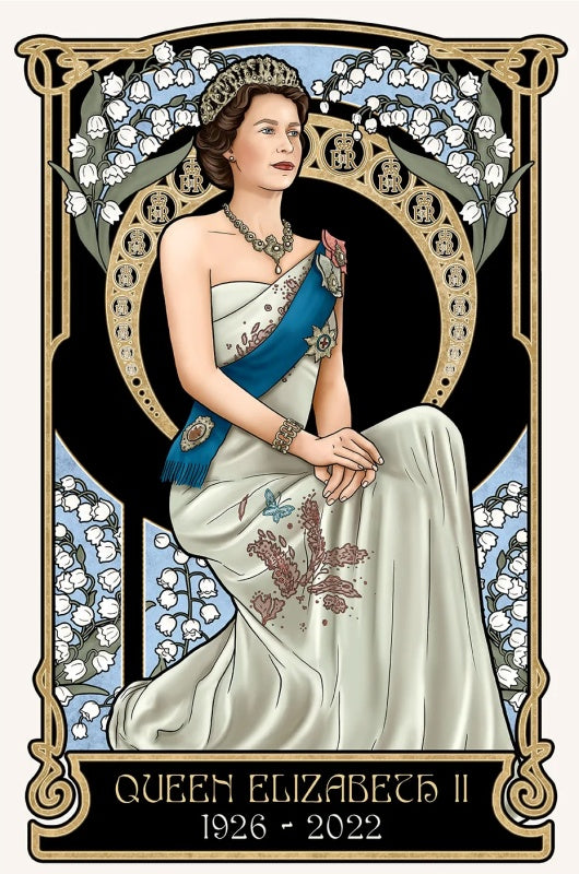 Art Nouveau (Queen Elizabeth II) Poster